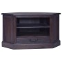 Solid mahogany corner TV cabinet light black 80x40x49 cm by , TV Furniture - Ref: Foro24-337860, Price: 150,96 €, Discount: %