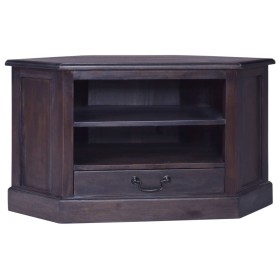 Mueble de TV esquinero caoba maciza negro claro 80x40x49 cm de , Muebles TV - Ref: Foro24-337860, Precio: 150,99 €, Descuento: %