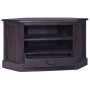 Mueble de TV esquinero caoba maciza negro claro 80x40x49 cm de , Muebles TV - Ref: Foro24-337860, Precio: 160,85 €, Descuento: %