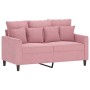 Pink velvet 2-piece sofa set with cushions by , Sofas - Ref: Foro24-3201723, Price: 515,18 €, Discount: %