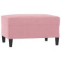 Pink velvet 4-piece sofa set with cushions by , Sofas - Ref: Foro24-3201693, Price: 719,41 €, Discount: %