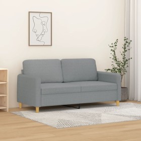 2 seater sofa in light gray fabric 140 cm by , Sofas - Ref: Foro24-359478, Price: 231,99 €, Discount: %