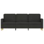 3-seater black fabric sofa 180 cm by , Sofas - Ref: Foro24-359490, Price: 283,35 €, Discount: %