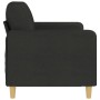 3-seater black fabric sofa 180 cm by , Sofas - Ref: Foro24-359490, Price: 283,35 €, Discount: %