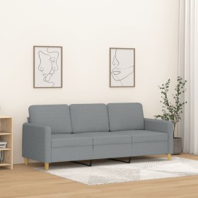 3-seater sofa in light gray fabric 180 cm by , Sofas - Ref: Foro24-359486, Price: 323,99 €, Discount: %