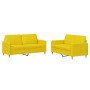 Sofa set with cushions 2 pieces light yellow fabric by , Sofas - Ref: Foro24-3202091, Price: 447,11 €, Discount: %