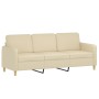 Sofa set with cushions 3 pieces cream fabric by , Sofas - Ref: Foro24-3202072, Price: 679,29 €, Discount: %