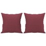 Sofa set with cushions 3 pieces red fabric by , Sofas - Ref: Foro24-3202116, Price: 489,99 €, Discount: %