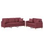 Sofagarnitur mit Kissen 2-teilig aus rotem Stoff von , Sofas - Ref: Foro24-3202140, Preis: 512,99 €, Rabatt: %