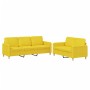 Sofa set with cushions 2 pieces light yellow fabric by , Sofas - Ref: Foro24-3202123, Price: 479,93 €, Discount: %