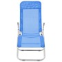 Folding sun loungers 2 units blue textilene by vidaXL, Loungers - Ref: Foro24-44337, Price: 95,14 €, Discount: %