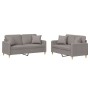 Sofagarnitur mit Kissen, 2-teilig, taupegrauer Stoff von , Sofas - Ref: Foro24-3202109, Preis: 469,71 €, Rabatt: %