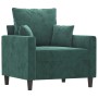 Dark green velvet armchair 60 cm by , Sofas - Ref: Foro24-359285, Price: 171,83 €, Discount: %