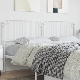 White metal headboard 200 cm by , Headboards and footboards - Ref: Foro24-373974, Price: 35,99 €, Discount: %