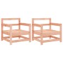 Sillones de jardín 2 unidades madera maciza Douglas de , Sofás modulares de exterior - Ref: Foro24-825497, Precio: 128,47 €, ...