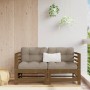 Garden corner sofas 2 pcs solid pine wood honey brown by , Modular outdoor sofas - Ref: Foro24-825635, Price: 115,82 €, Disco...