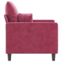 Sillón de terciopelo rojo tinto 60 cm de , Sofás - Ref: Foro24-359287, Precio: 152,94 €, Descuento: %