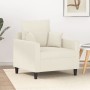 Cream velvet armchair 60 cm by , Sofas - Ref: Foro24-359291, Price: 172,29 €, Discount: %