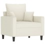 Cream velvet armchair 60 cm by , Sofas - Ref: Foro24-359291, Price: 172,29 €, Discount: %