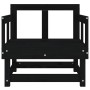 Garden armchairs 2 units solid black pine wood by , Modular outdoor sofas - Ref: Foro24-825391, Price: 131,59 €, Discount: %