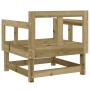 Garden armchairs 2 units impregnated pine wood by , Modular outdoor sofas - Ref: Foro24-825393, Price: 87,65 €, Discount: %