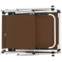 Folding sun lounger with aluminum roof and brown textilene. by vidaXL, Loungers - Ref: Foro24-44336, Price: 85,99 €, Discount: %