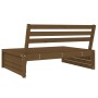 Central garden sofa solid pine wood honey brown 120x80 cm by , Modular outdoor sofas - Ref: Foro24-825747, Price: 94,16 €, Di...