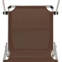 Folding sun lounger with aluminum roof and brown textilene. by vidaXL, Loungers - Ref: Foro24-44336, Price: 85,99 €, Discount: %