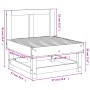Sofá central de jardín madera maciza impregnada de , Sofás modulares de exterior - Ref: Foro24-825379, Precio: 59,99 €, Descu...