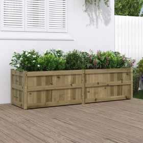 Jardinera de madera de pino impregnada 180x50x50 cm de , Maceteros y jardineras - Ref: Foro24-837508, Precio: 145,99 €, Descu...