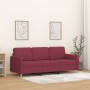 Sofá de 3 plazas de tela rojo tinto 180 cm de , Sofás - Ref: Foro24-359492, Precio: 283,99 €, Descuento: %