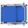 Folding lounger with aluminum and blue textilene roof by vidaXL, Loungers - Ref: Foro24-44332, Price: 96,99 €, Discount: %