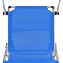 Folding lounger with aluminum and blue textilene roof by vidaXL, Loungers - Ref: Foro24-44332, Price: 96,99 €, Discount: %