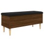 Brown oak engineered wood storage bench 102x42x46cm by , Benches for halls and storage - Ref: Foro24-835088, Price: 100,59 €,...