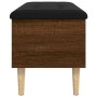 Brown oak engineered wood storage bench 102x42x46cm by , Benches for halls and storage - Ref: Foro24-835088, Price: 100,59 €,...