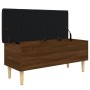 Brown oak engineered wood storage bench 102x42x46cm by , Benches for halls and storage - Ref: Foro24-835088, Price: 100,59 €,...