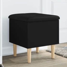 Black engineered wood storage bench 42x42x46 cm by , Benches for halls and storage - Ref: Foro24-835062, Price: 54,99 €, Disc...