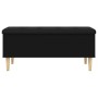 Black engineered wood storage bench 102x42x46 cm by , Benches for halls and storage - Ref: Foro24-835083, Price: 94,99 €, Dis...