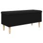 Black engineered wood storage bench 102x42x46 cm by , Benches for halls and storage - Ref: Foro24-835083, Price: 94,99 €, Dis...