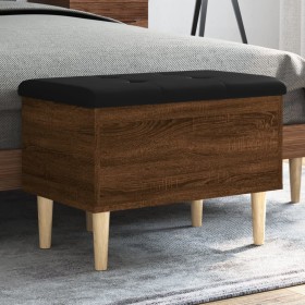 Brown oak engineered wood storage bench 62x42x46 cm by , Benches for halls and storage - Ref: Foro24-835074, Price: 60,81 €, ...