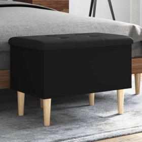 Black engineered wood storage bench 62x42x46 cm by , Benches for halls and storage - Ref: Foro24-835069, Price: 59,63 €, Disc...