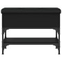 Black engineered wood shoe bench 62x32x45 cm by , Benches for halls and storage - Ref: Foro24-835167, Price: 57,14 €, Discoun...