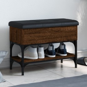 Shoe bench engineered wood oak brown 62x32x45 cm by , Benches for halls and storage - Ref: Foro24-835171, Price: 57,39 €, Dis...