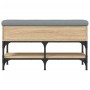 Shoe bench engineered wood Sonoma oak 82x32x45 cm by , Benches for halls and storage - Ref: Foro24-835173, Price: 71,99 €, Di...