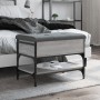 Sonoma gray engineered wood shoe bench 62x42x45 cm by , Benches for halls and storage - Ref: Foro24-835190, Price: 66,34 €, D...