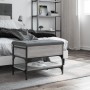 Sonoma gray engineered wood shoe bench 62x42x45 cm by , Benches for halls and storage - Ref: Foro24-835190, Price: 66,34 €, D...