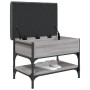 Banco zapatero madera de ingeniería gris Sonoma 62x42x45 cm de , Bancos para recibidores y almacenamiento - Ref: Foro24-83519...