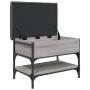 Banco zapatero madera de ingeniería gris Sonoma 62x42x45 cm de , Bancos para recibidores y almacenamiento - Ref: Foro24-83519...