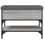 Banco zapatero madera de ingeniería gris Sonoma 62x42x45 cm de , Bancos para recibidores y almacenamiento - Ref: Foro24-83519...