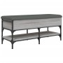 Banco zapatero madera de ingeniería gris Sonoma 102x42x45 cm de , Bancos para recibidores y almacenamiento - Ref: Foro24-8352...